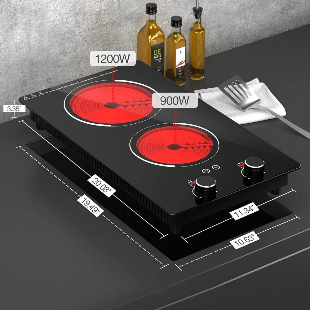 110v Electric Cooktop 2 Burners