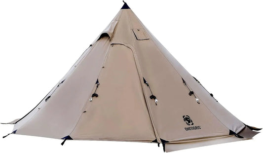 Canvas Hot Tent with Stove Jack, Wind-Proof Fire-Retardant