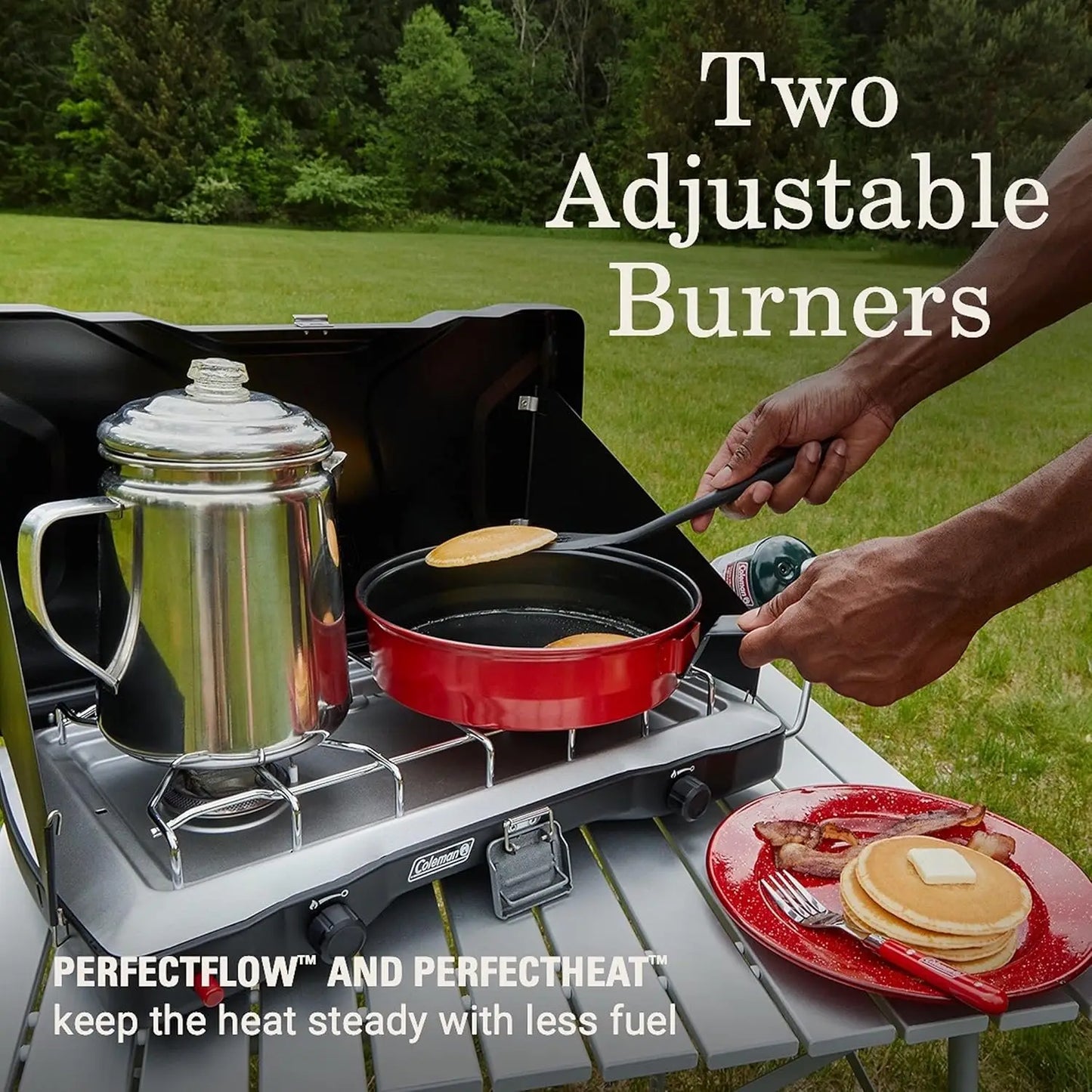 Push-Button Instant Ignition, Portable Camp Grill