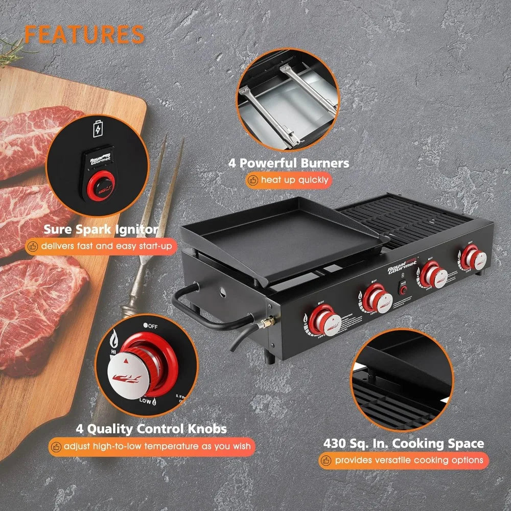 4-Burner  Grill & Griddle Combo,