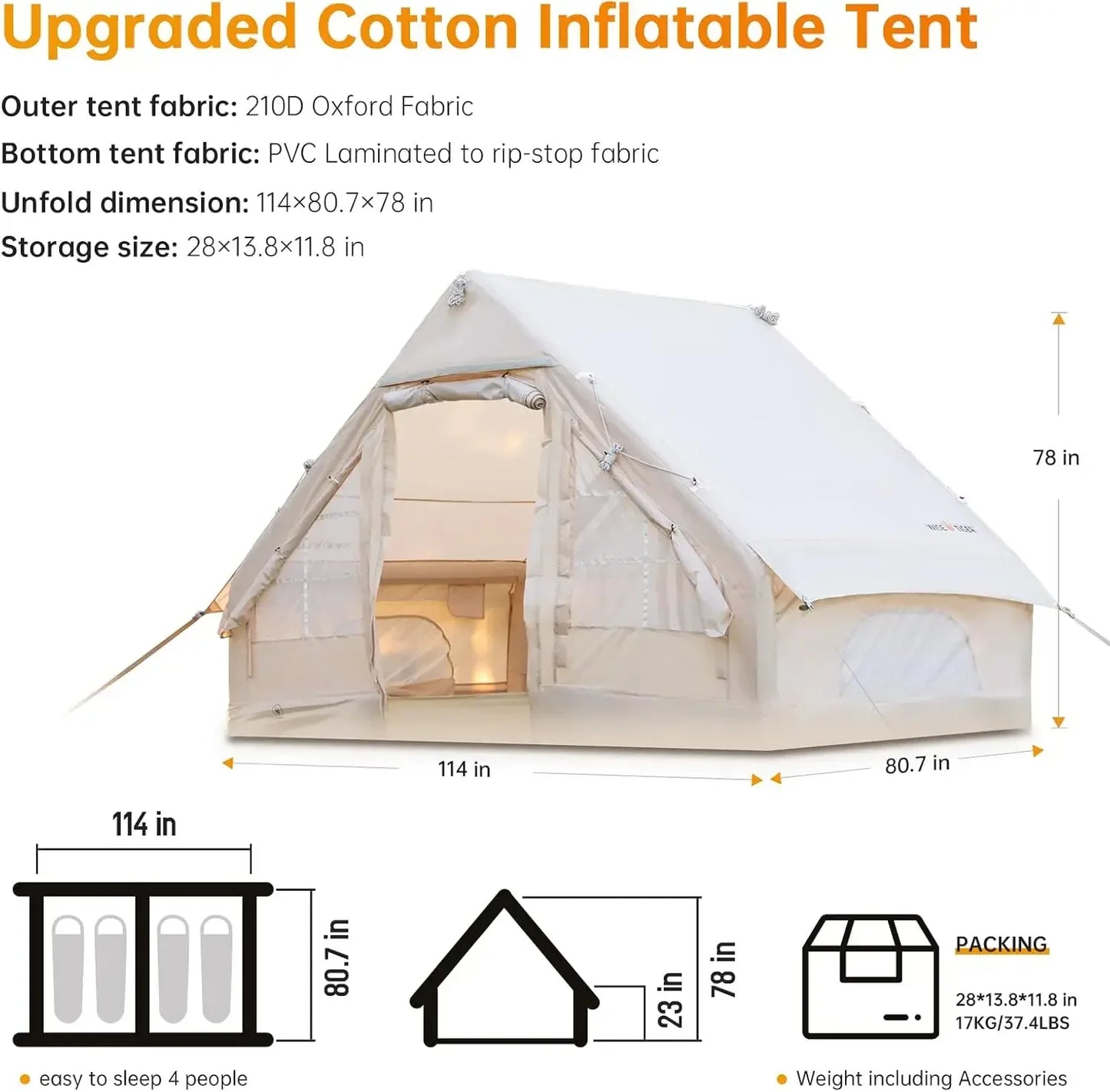 Camping Tent with Pump