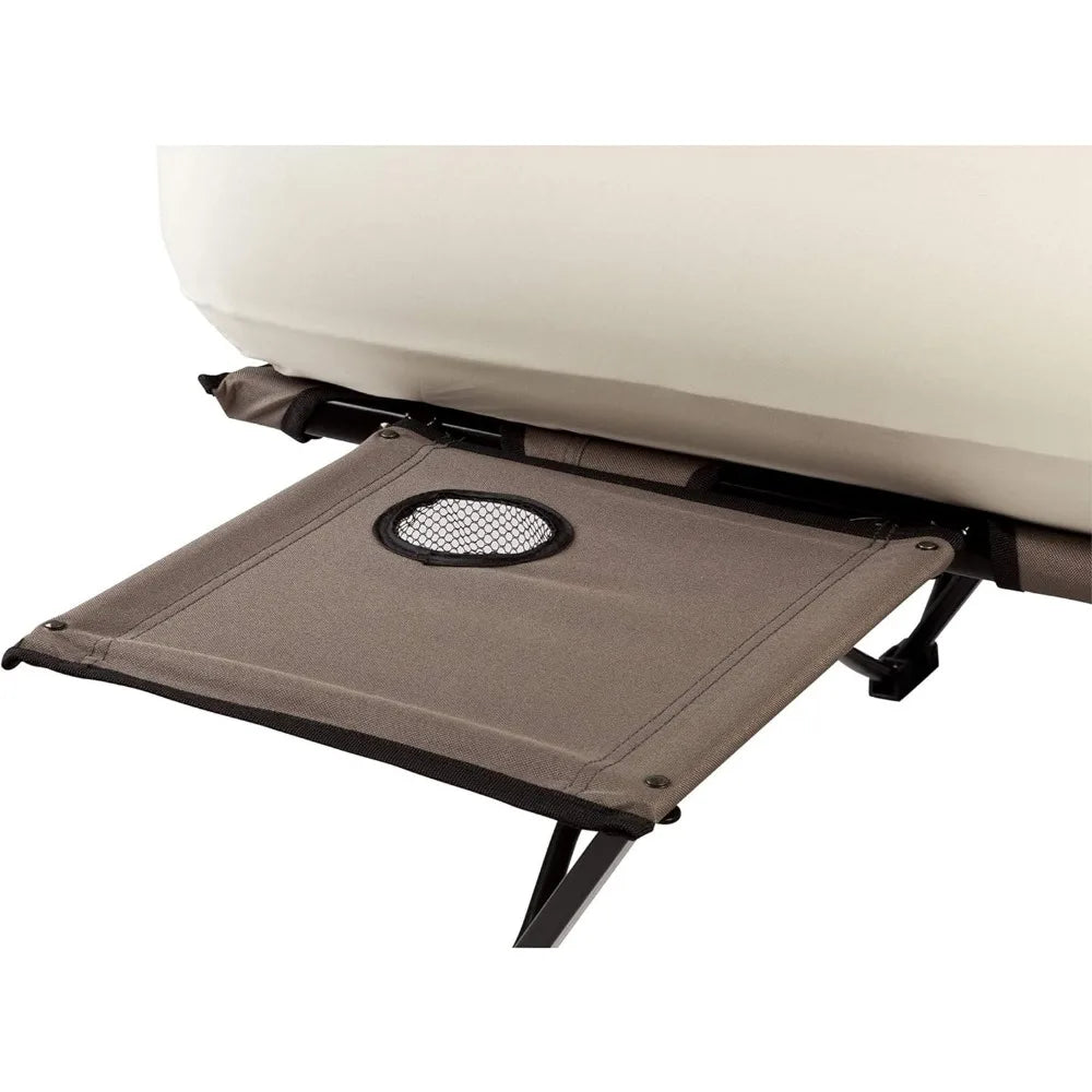 Camping Cot, Air Mattress, & Pump Combo