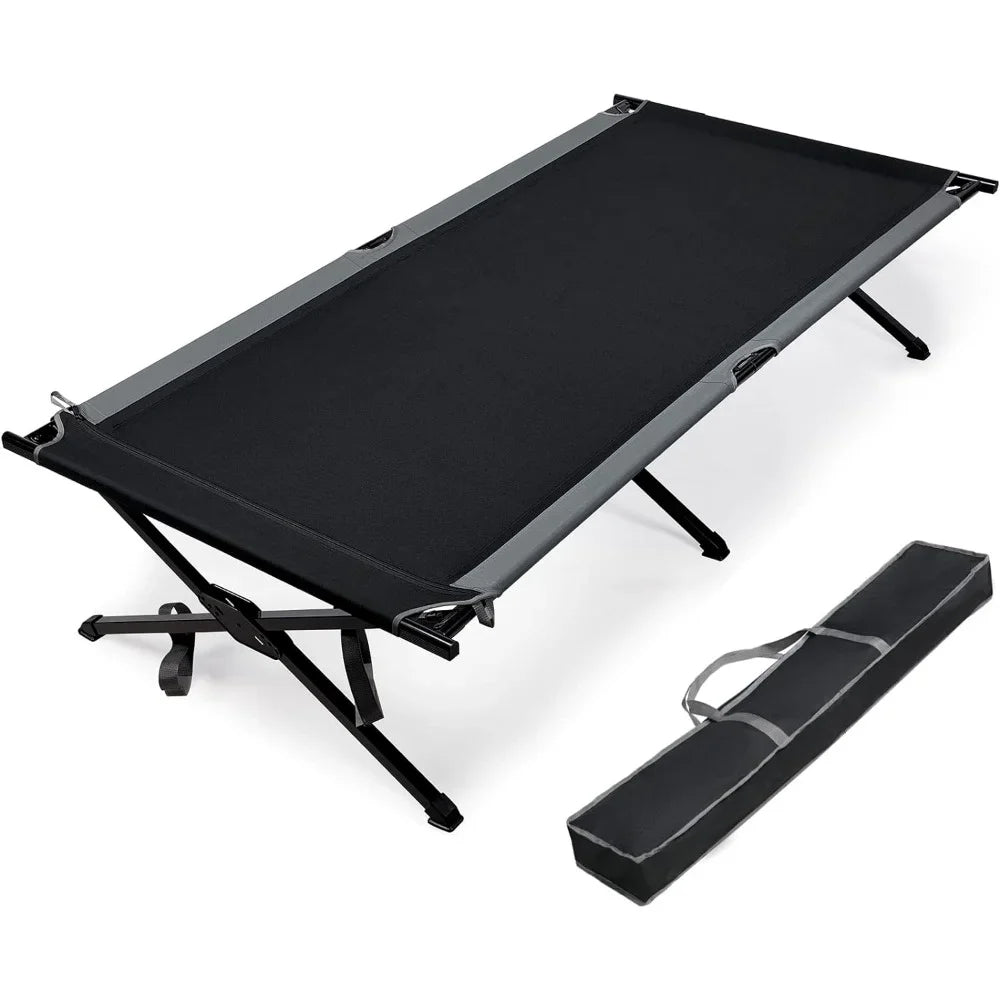 Extra Wide Folding Bed Camp Cot, 84.3" L x 41.9" W bed