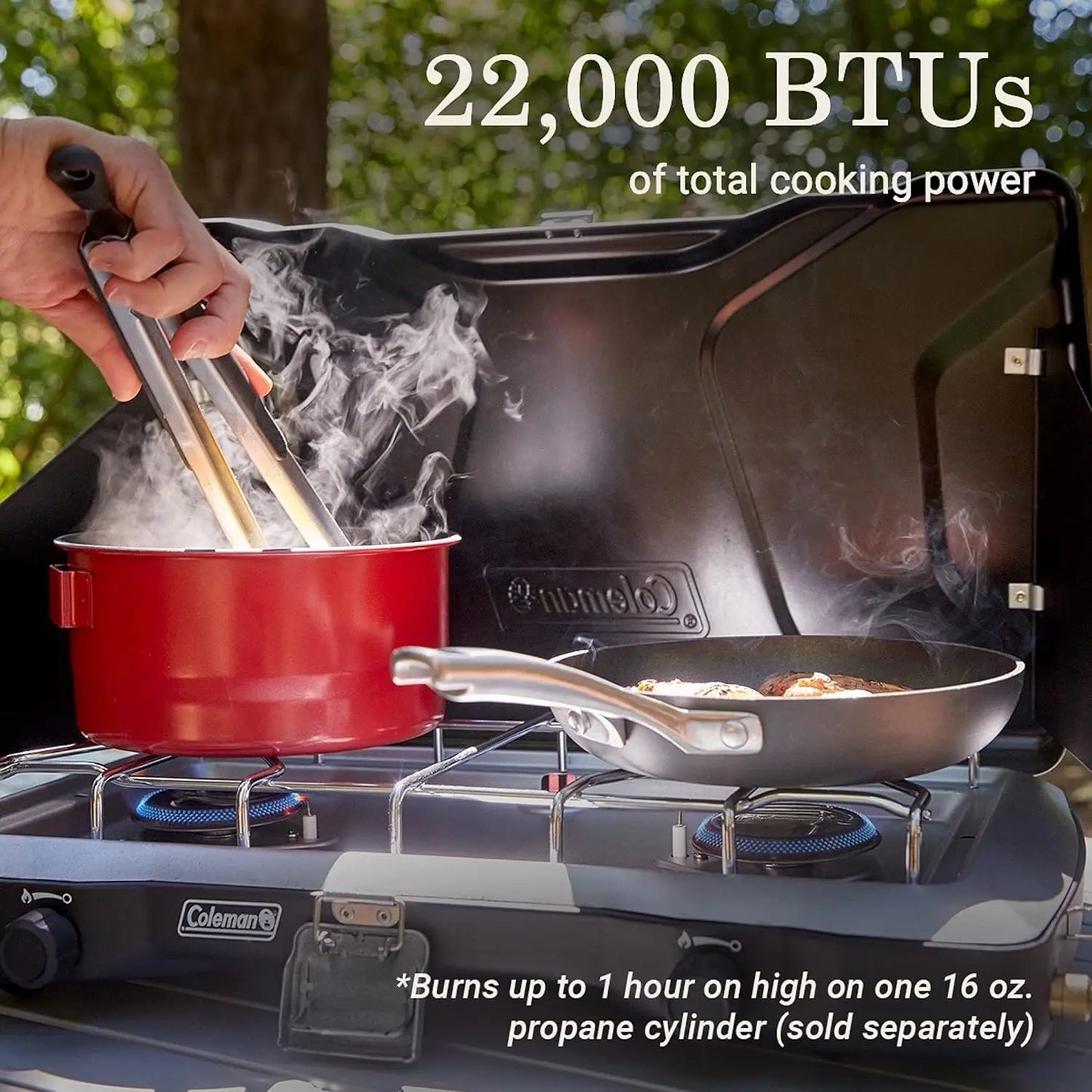 Push-Button Instant Ignition, Portable Camp Grill