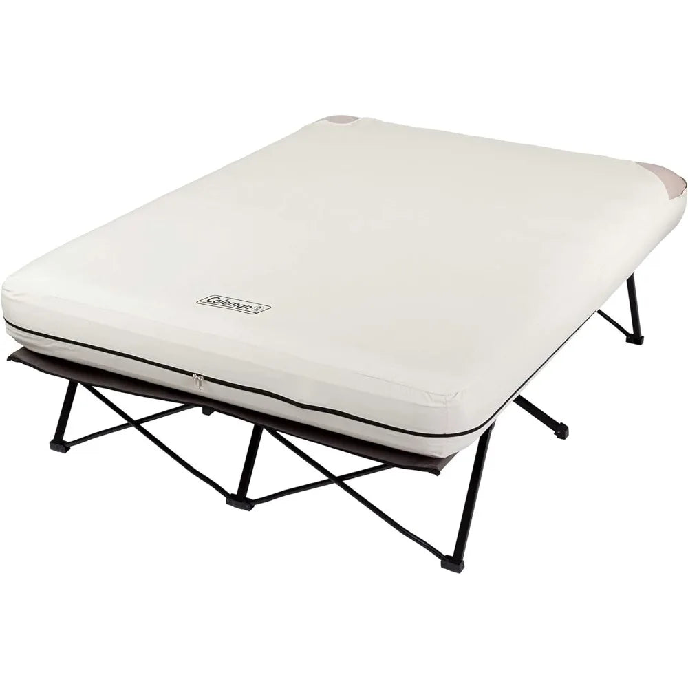 Camping Cot, Air Mattress, & Pump Combo