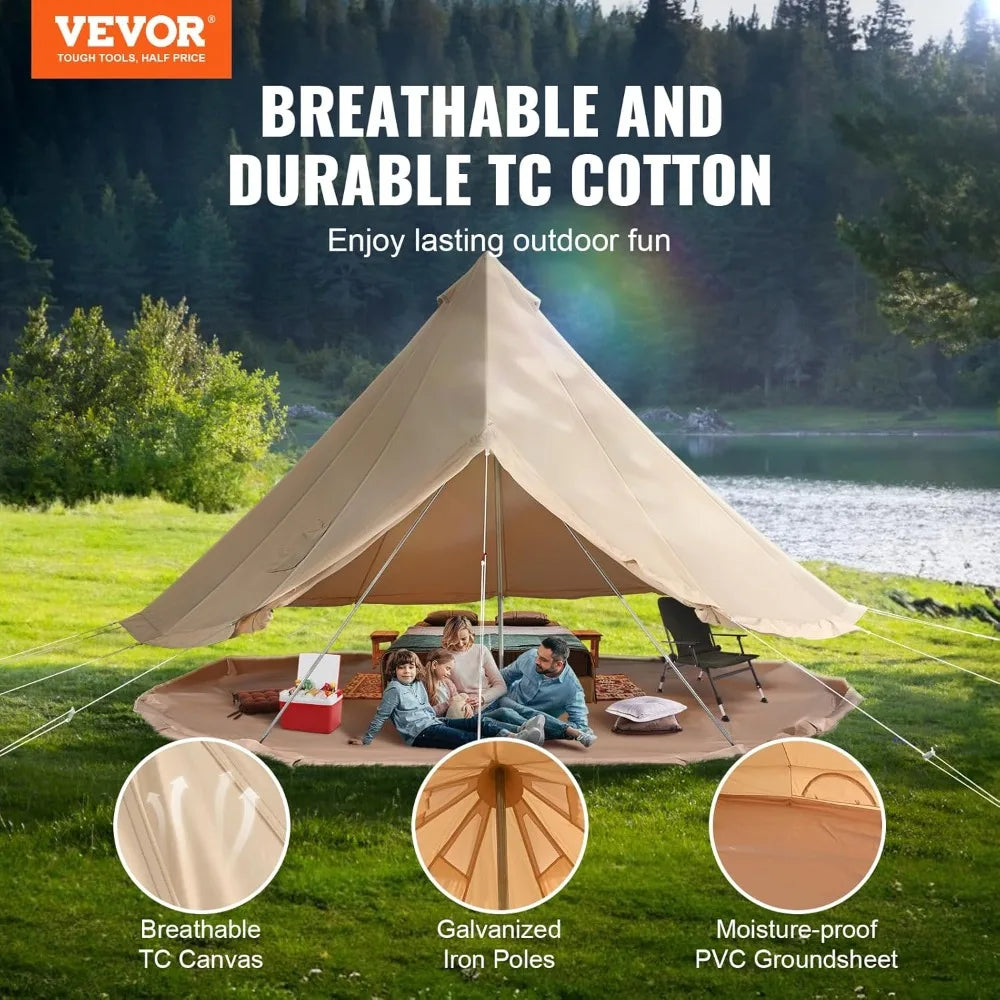 Canvas Tent for Camping with Stove Jack