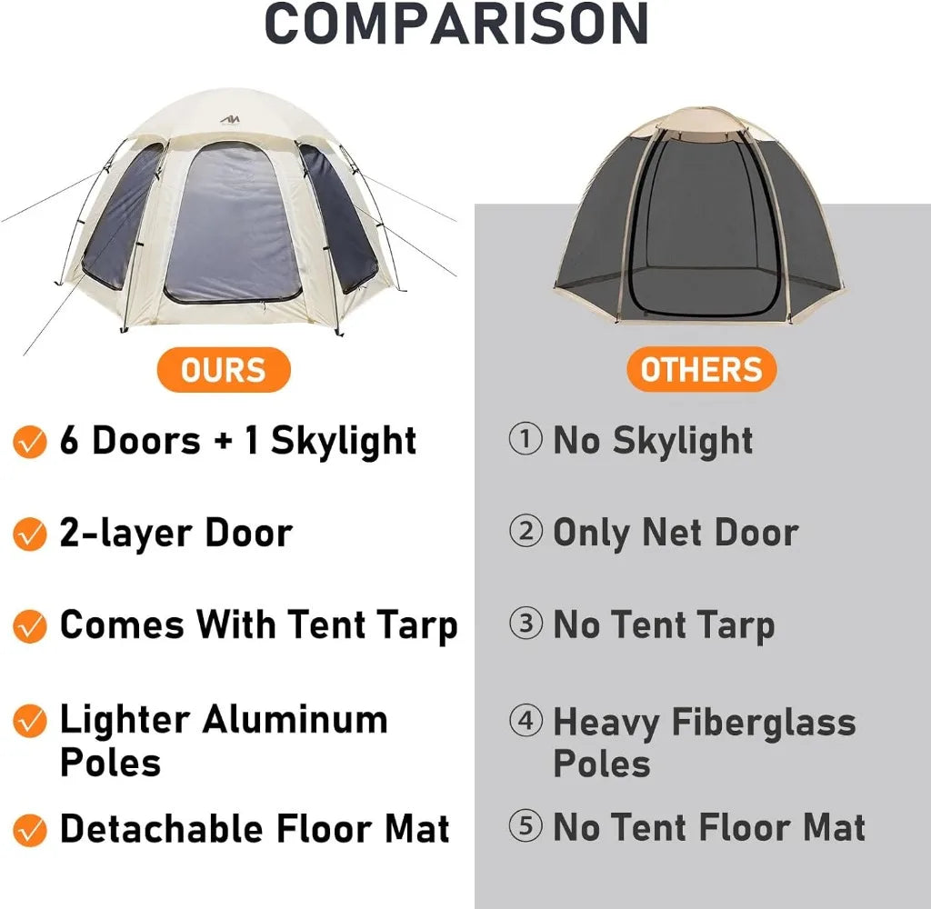 Screen Tent 10x10 FT Outdoor Camping Tent